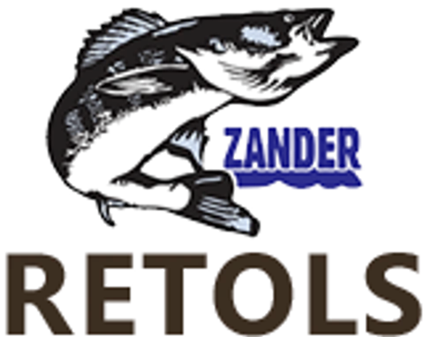 Retols logo: riba smuđ, natpis Zander i Retols